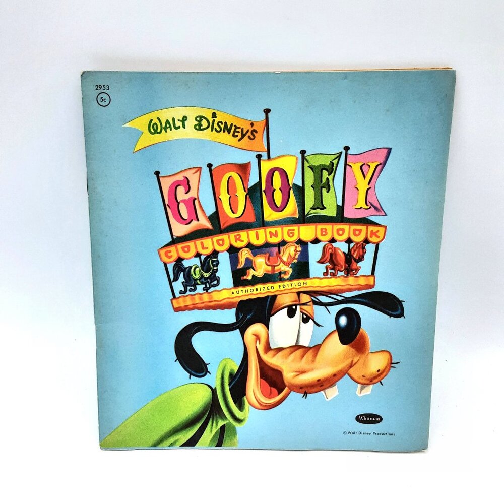 1957 Walt Disney’s GOOFY Coloring Book UNUSED Authorized Edition #2953